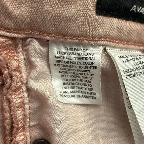 Lucky Brand Pink Jeans Ava Skinny Size 2/27 - Picture 7 of 13